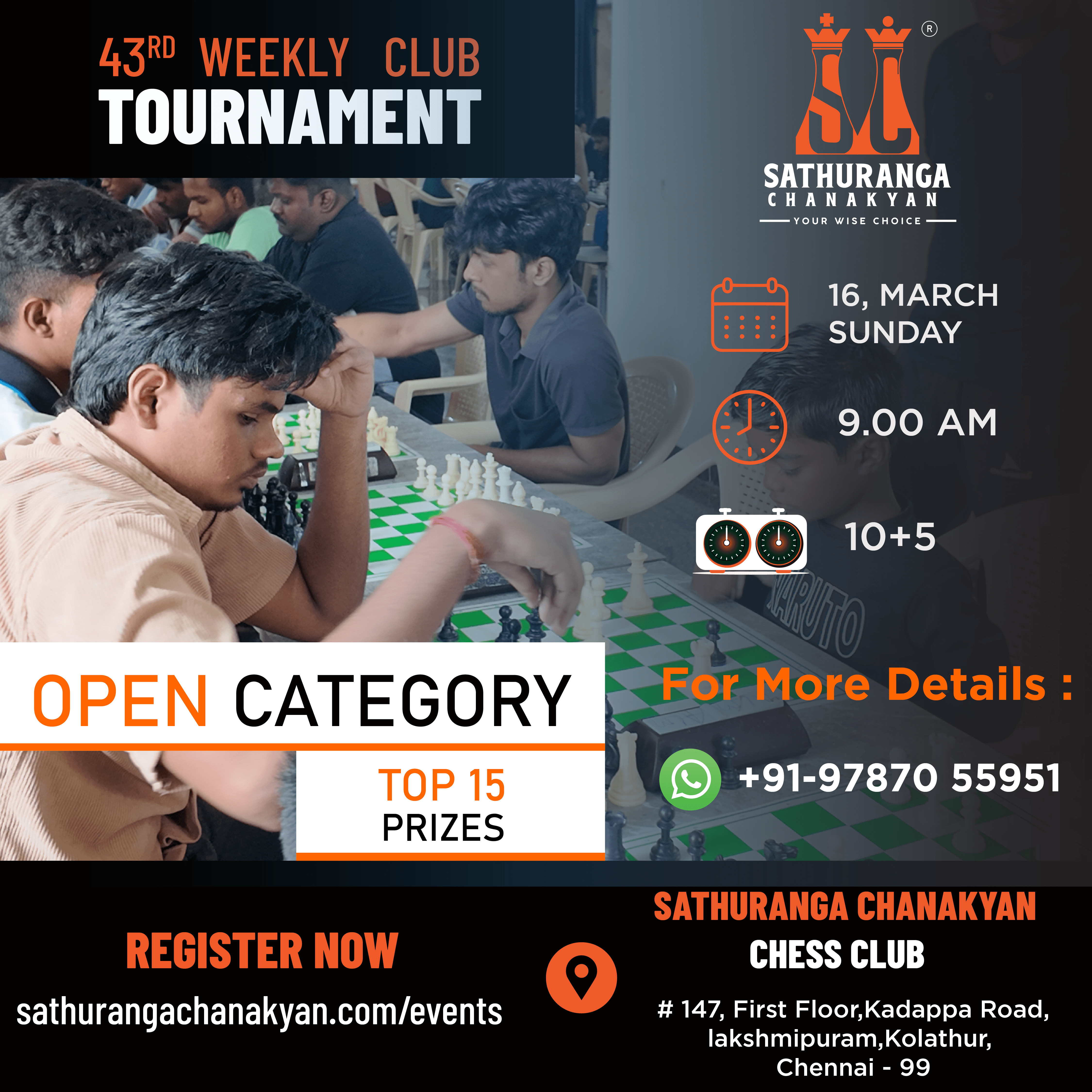 43rd Sathuranga Chanakyan Club Tournament 